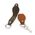 Recycled Leather Round Key Chain Strap snaps closed