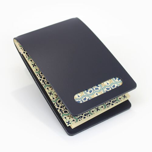 Quadrilobo Memo Holder in Navy