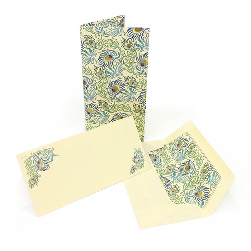 Peacock Card Portfolio Long