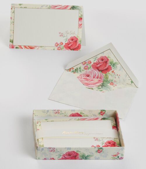 Rose Garden Boxed Fold Over Cards